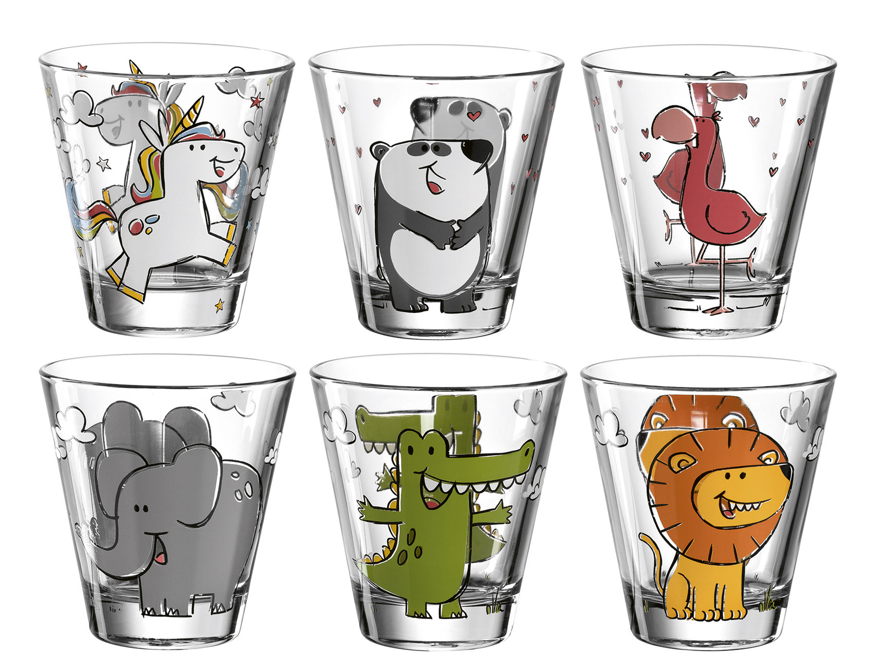 Leonardo 6-teiliges Becher-Set Bambini mit Motiv Randvolumen: 215 ml