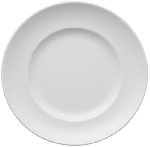 Teller Epoque, Gourmetteller flach mit Fahne weiss, Durchmesser: 23cm