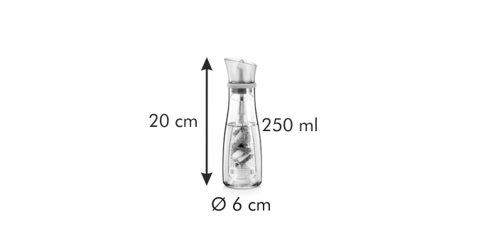 Ölflasche VITAMINO 250 ml, mit Aromasieb