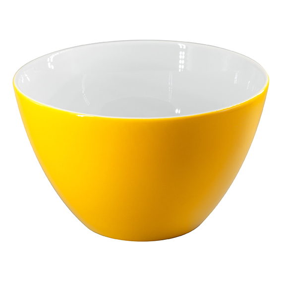 Schüssel 21 cm - Form: Table Selection - Dekor, 79170 sonnengelb - aus Porzellan. Hersteller:, Eschenbach. "Made in Germany".