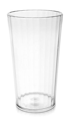 Roltex Trinkbecher mit Rillen und 280 ml Füllvermögen, durchsichtig