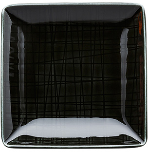 Mesh Colours Forest (Dunkelgrün) von Rosenthal, Schale quadratisch 10 cm, aus Porzellan