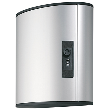 DURABLE Schlüsselschrank KEY BOX CODE 30,2 x 28 x 11,8 cm (B x H x T) 36 Schlüssel Aluminium silber metallic