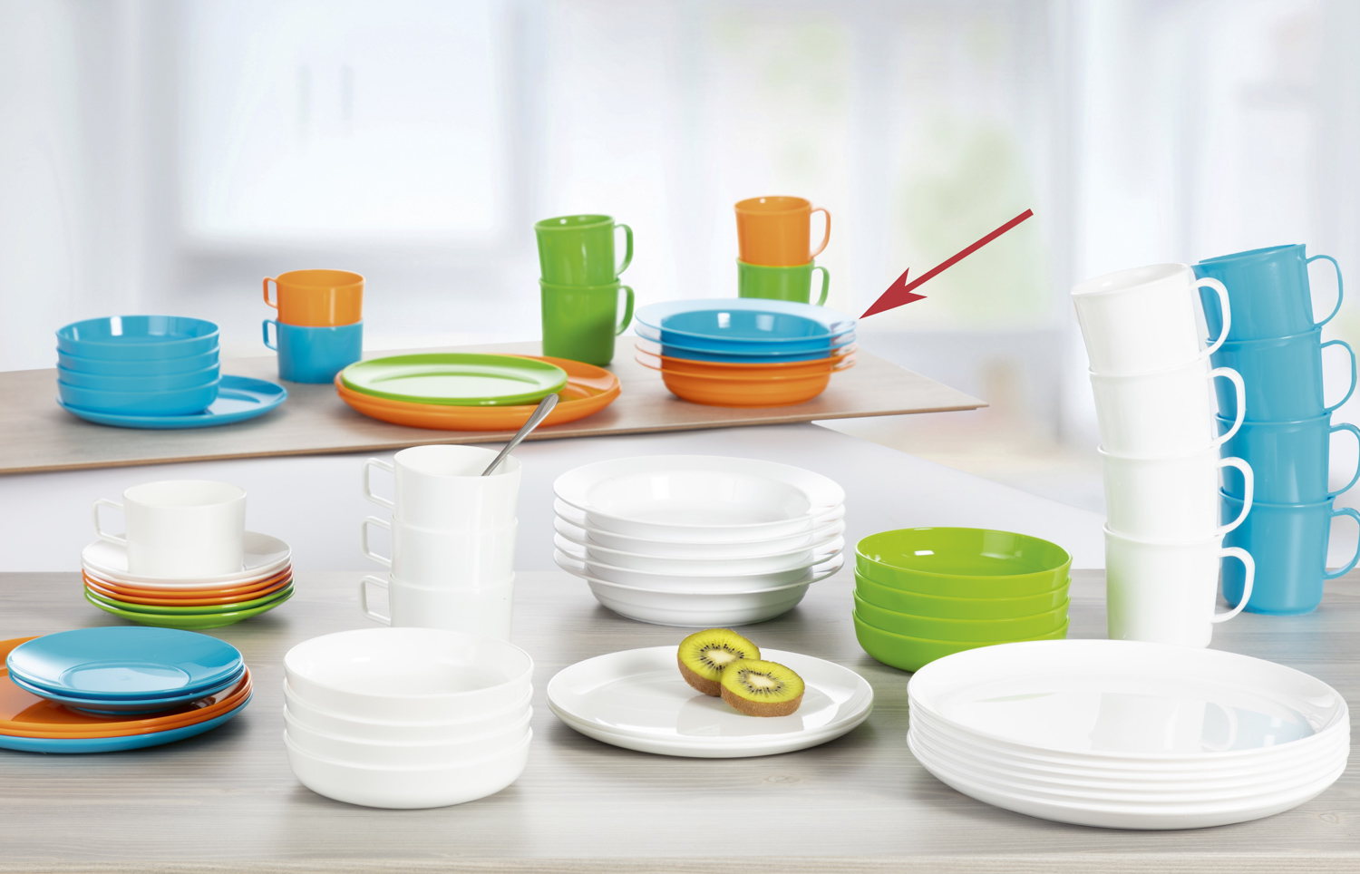 Kinderzeug Teller tief BRISE, Durchmesser: 19 cm, Farbe: hellblau, Materil: Kunststoff