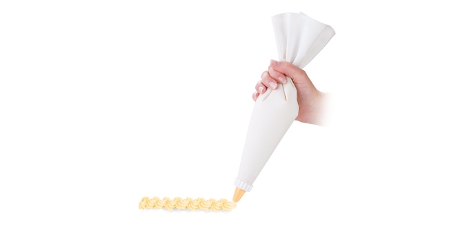 Spritzbeutel DELÍCIA 35 cm, aus Leinwand, 6 Tüllen