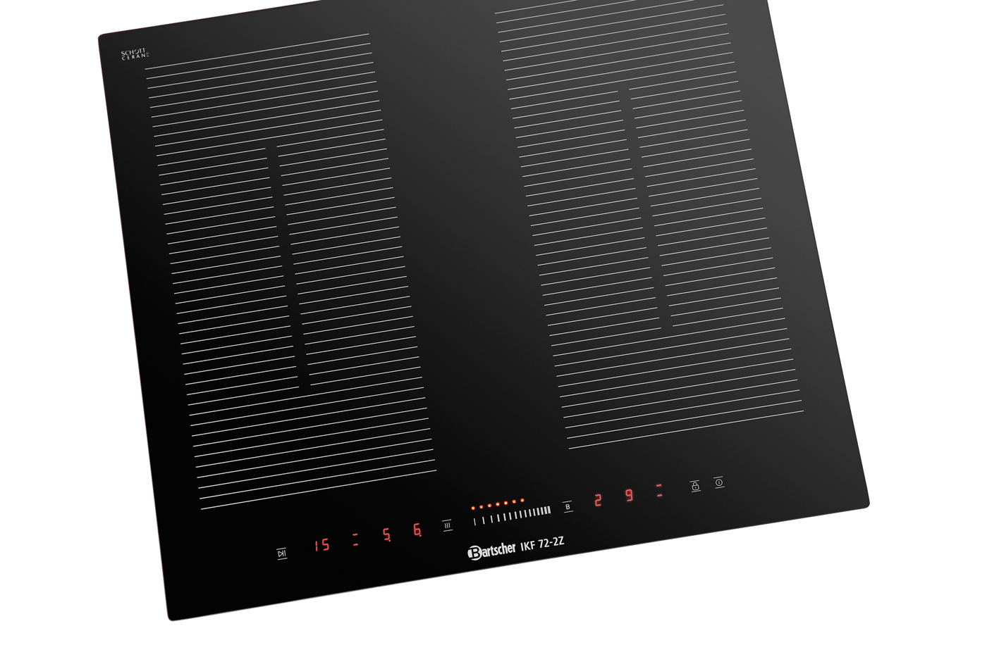 Bartscher Induktionskochfeld IKF 72-2Z |Regulierung von: Leistung ,Temperatur ,Zeit |Maße: 59 x 52 x 6,0 cm. Gewicht: 13,5 kg