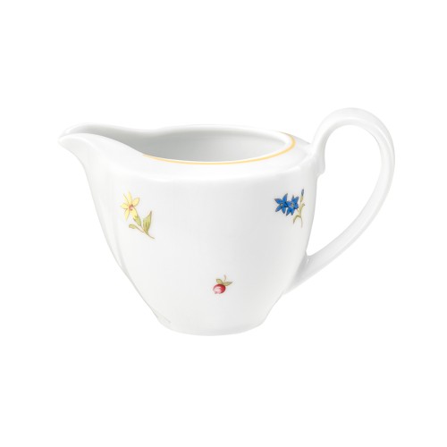 Seltmann Gießer 1 0,15 l, rund, Form: Community, Dekor: 57387 Streublume gelbe Linie, hohe Kantenschlagfestigkeit, Made in Germany