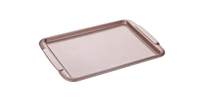 Backblech DELÍCIA GOLD 38x26 cm Edelstahl, Antihaftbeschichtung Spülmaschinenfest