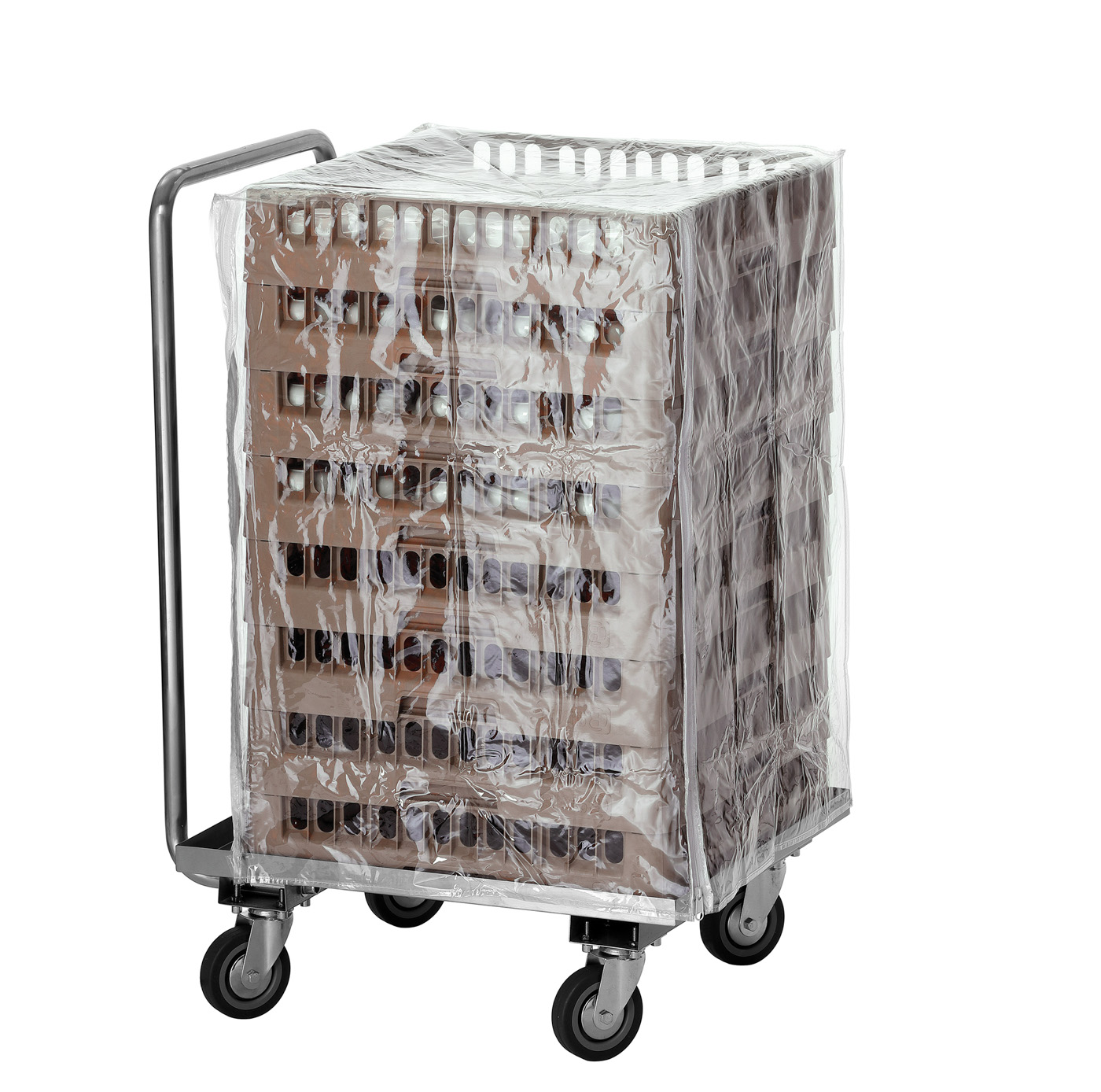 Bartscher Abdeckhaube TGS100-8 | Ausgelegt für:Geschirrkorbwagen TGS100 ,8 Spülkörbe (Höhe 100mm) | Maße: 53,5 x 55,5 x 81,5 cm. Gewicht: