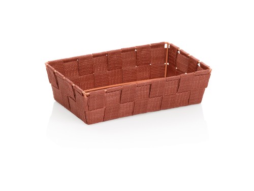 Kela Korb Alvaro aus PP-Faserband, terra, ca. 230mm x 150mm x 60mm (L x B x H)