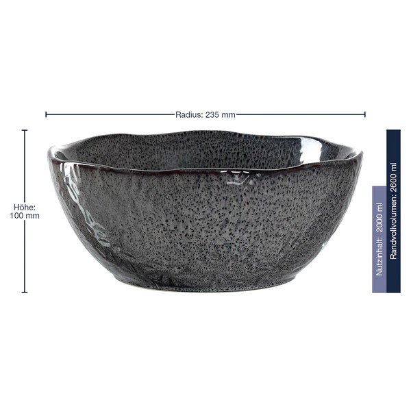 Leonardo Keramikschale 24 anthrazit Matera
