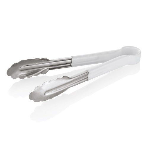 HACCP Universalzange, Material: Chromnickelstahl, Kunststoff. Serie: Tongs 1546 HACCP. Farbe: weiß. Maße: Länge: 230 mm