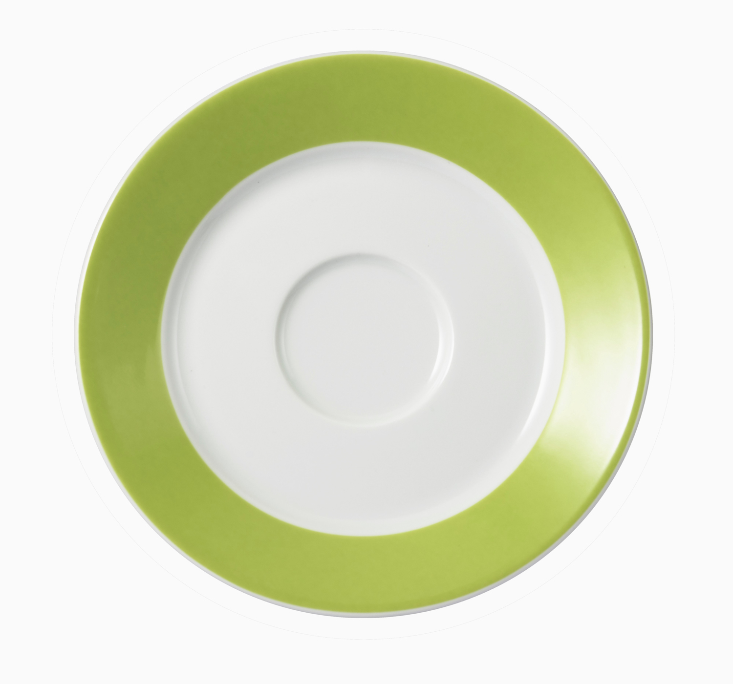 MERIDIAN Suppen-Untertasse, 16cm, grün, aus Porzellan, von Caterado. Made in Europe.