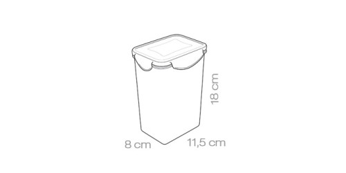 Dose FRESHBOX 1.3 l, hoch