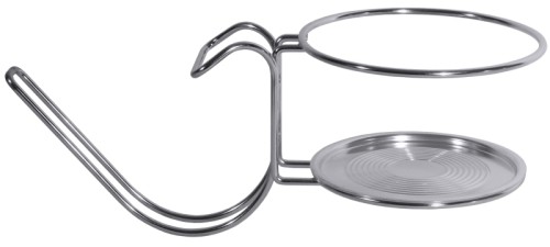 Tischhalterung für Sektkühler, verchromt mit Aluminiumplatte, mittelschwere stabile Qualität, passend für alle lieferbaren Sektkühler