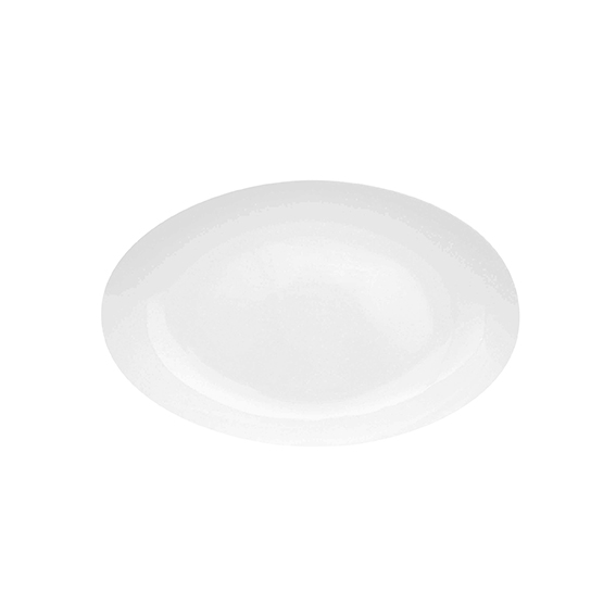 Platte oval coup 23 cm - Form: Universo - weiss -, aus Porzellan. Hersteller: Eschenbach. "Made in, Germany".