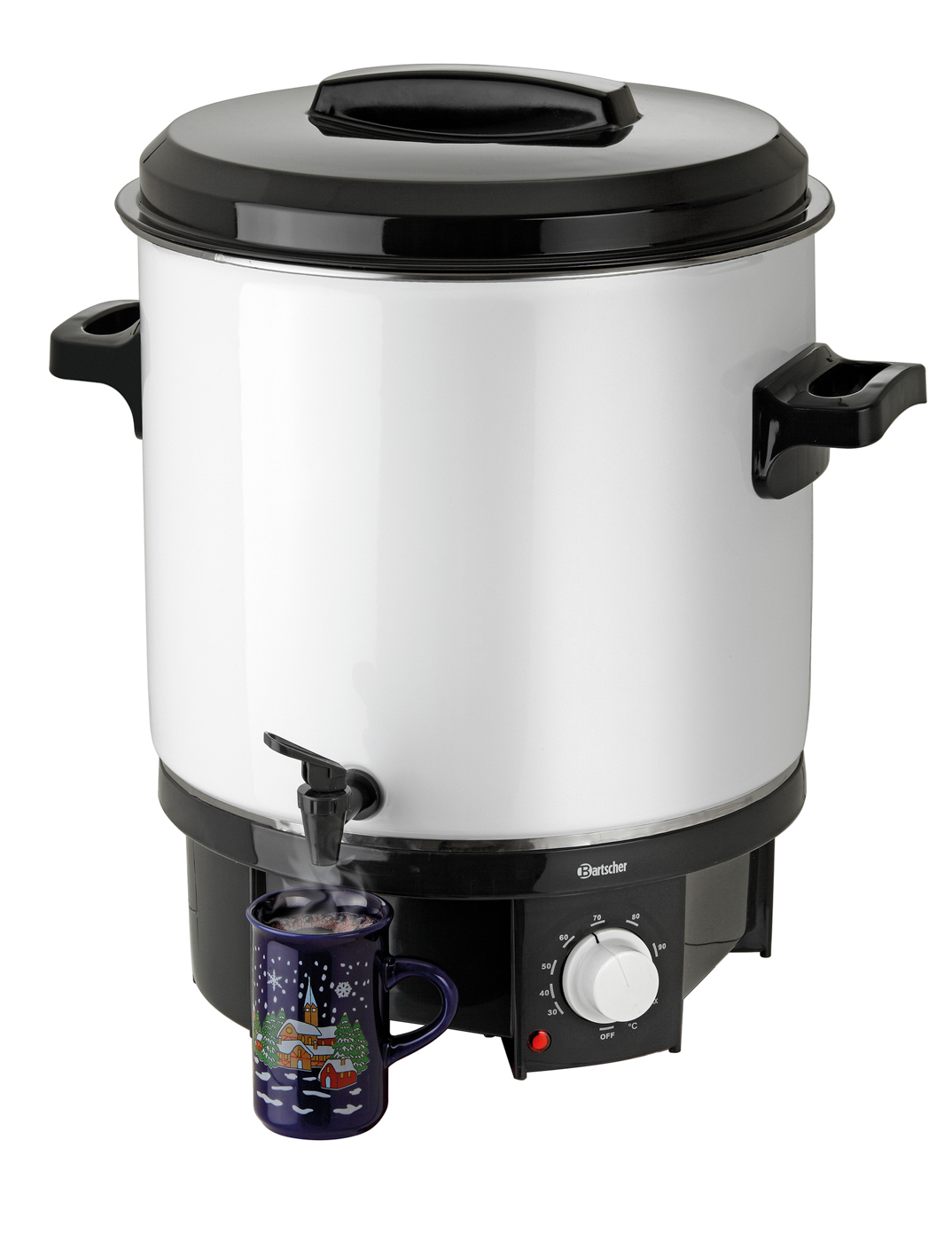 Bartscher Glühweintopf / Einkochtopf GE 28 |Steuerung: Elektronisch ,Knebel | Maße: 37 x 37 x5,0 cm. Gewicht: 5,4 kg