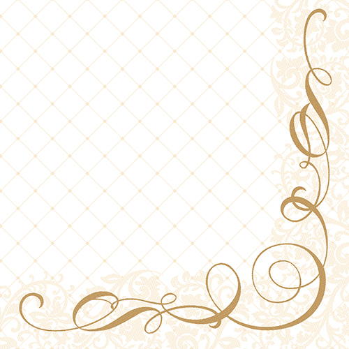 50 Servietten "ROYAL Collection" 1/4-Falz 40 cm x 40 cm gold "Megan" von PAPSTAR