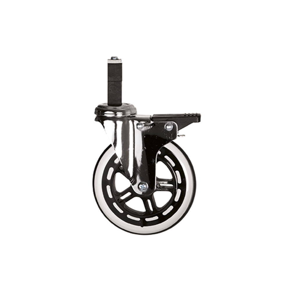 ETHERNASOLID® 4 elastische Rollen (1 Satz), davon 2 mit Feststeller, für Edelstahl-Servierwagen