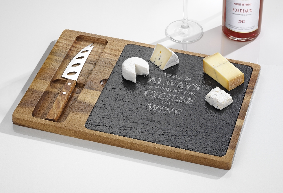 3-teiliges Käse Set COLMAR bestehend aus Käsemesser aus Edelstahl mit Griff aus Akazienholz, zweifach genietet