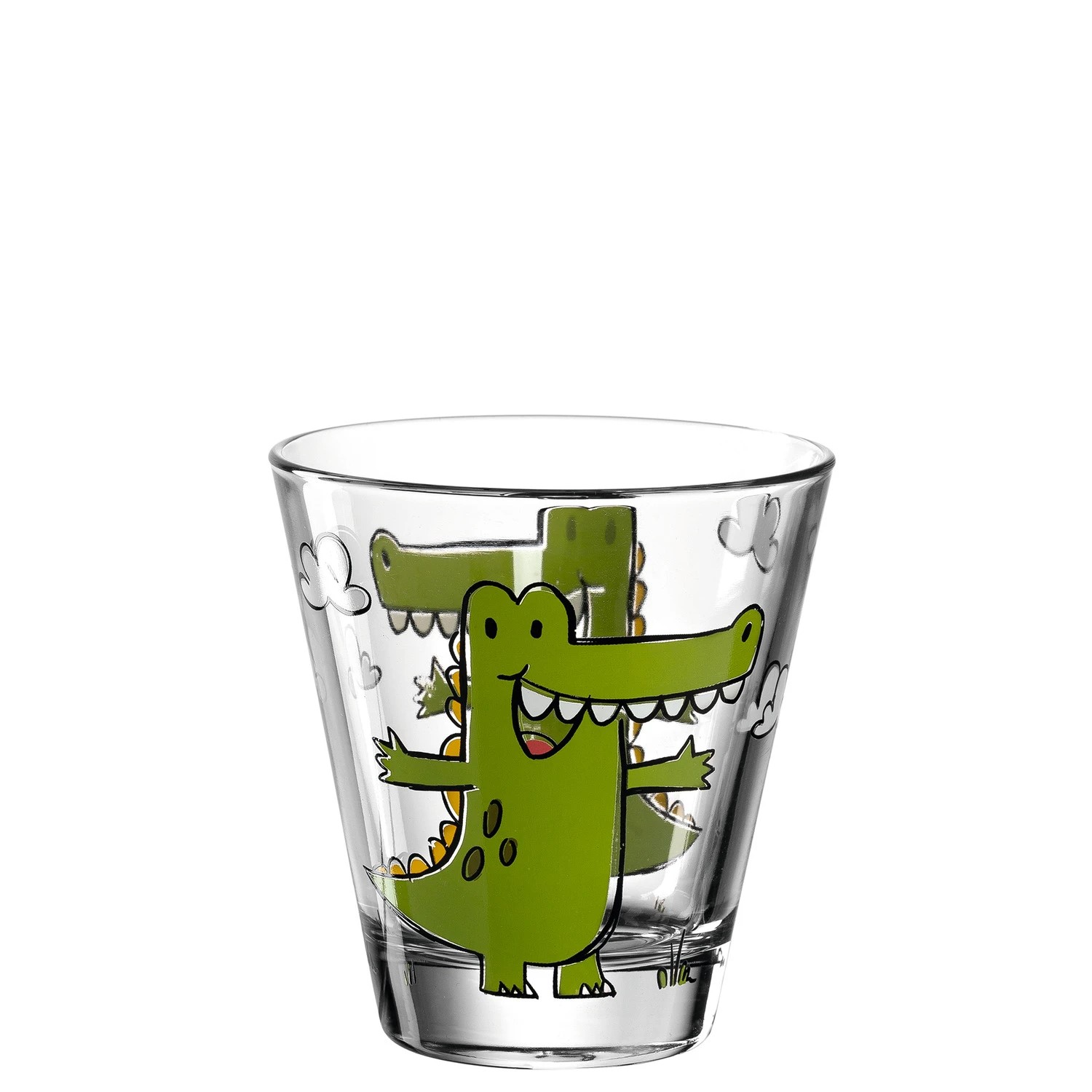 Leonardo Bambini Kinderbecher 215ml Motiv: Krokodil, 120 ml Nutzinhalt Durchmesser 85mm, Höhe 90mm