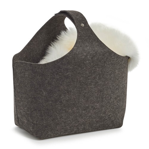 Aufbewahrungskorb, Filz, 36x22x47 cm. Farbe: anthrazit. Mit diesem hochwertigen Korb aus Filz können Sie nicht nur wunderbar Ordnung in Ihren