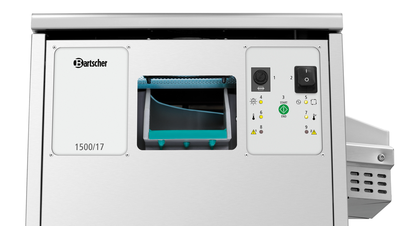 Bartscher Besteckpoliermaschine 1500/17 |Maximale Leistung: 1.500 Besteckteile pro Stunde| Maße: 51 x 48 x 36,5 cm. Gewicht: 25,6 kg