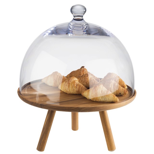 APS Buffetständer -ACACIA-, Ø 30,5 cm, H: 15 cm, Akazienholz