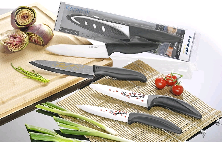 Universal Keramikmesser CHERRY mit weißer Klinge aus Keramik, Klingenlänge ca. 12,5 cm.