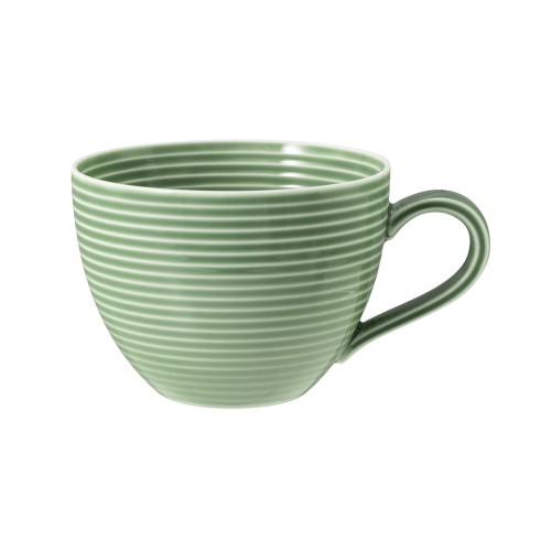 Seltmann Kaffeeobertasse 0,26 l mit Relief, rund mit Relief, Form: Beat, weiss Salbei7, hohe Kantenschlagfestigkeit, Made in Germany