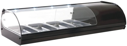 NEUMÄRKER Royal Cooling Tapas 4 - schwarz 4x GN 1/3 - 40 mm tief 1085x395x245 mm