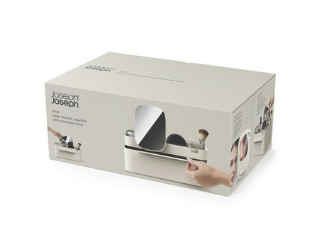 Joseph Joseph Viva Großer Kosmetik-Organizer mit abnehmbarem Spiegel - Shell