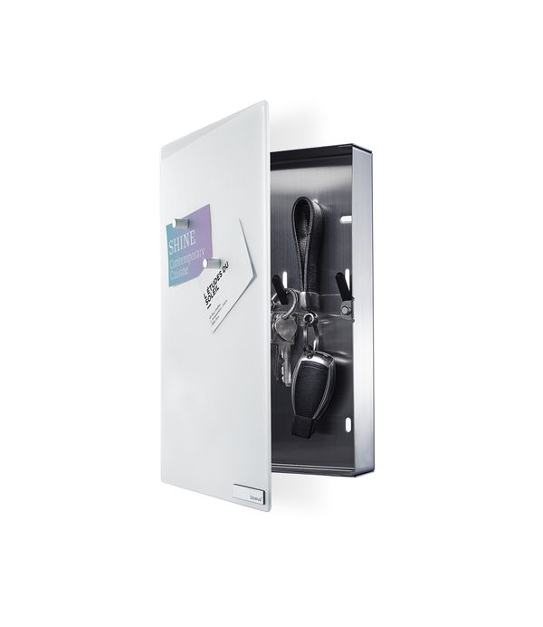 Blomus Schlüsselkasten / Glasmagnettafel, weiss 