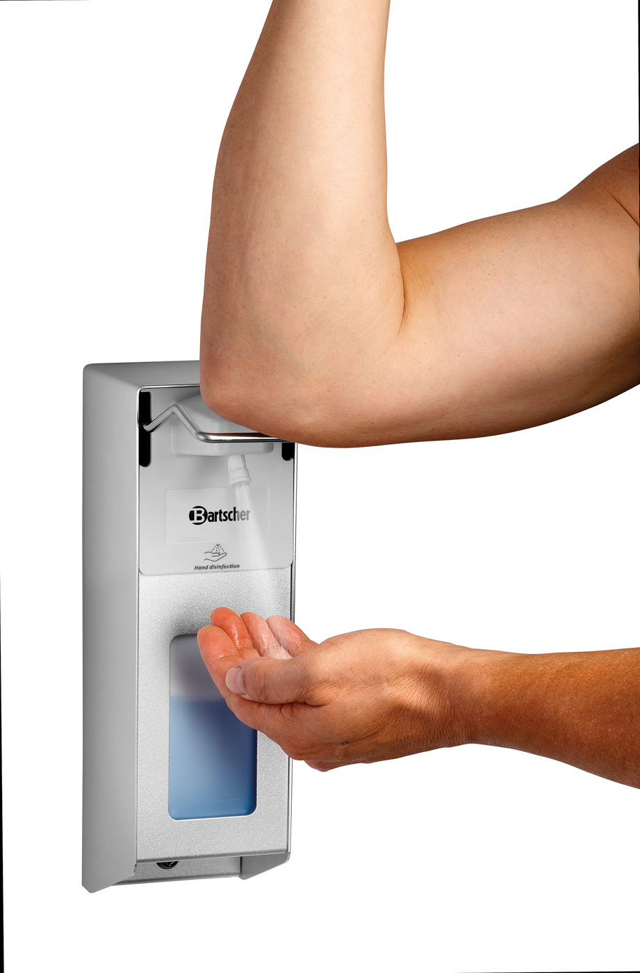Bartscher Desinfektionsspender PS 1L-W |Nachfüllbar: Ja | Maße: 9,3 x 20 x 33,0 cm.Gewicht: 0,83 kg