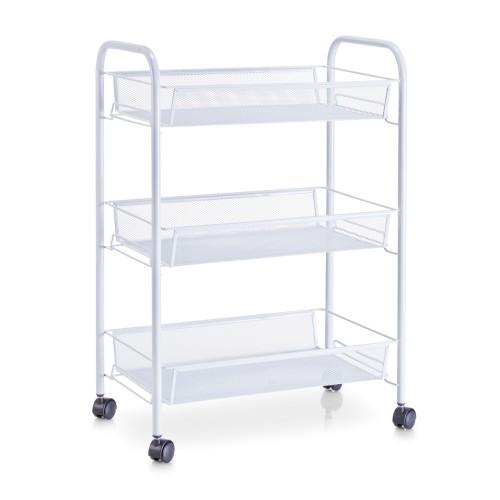 Zeller Etagen-Rollwagen, weiß, Mesh