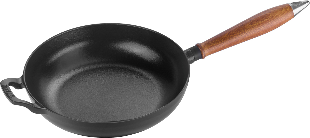 Bratpfanne, 24 cm, Gusseisen, Schwarz, rund, Serie: Pans. Marke: Staub