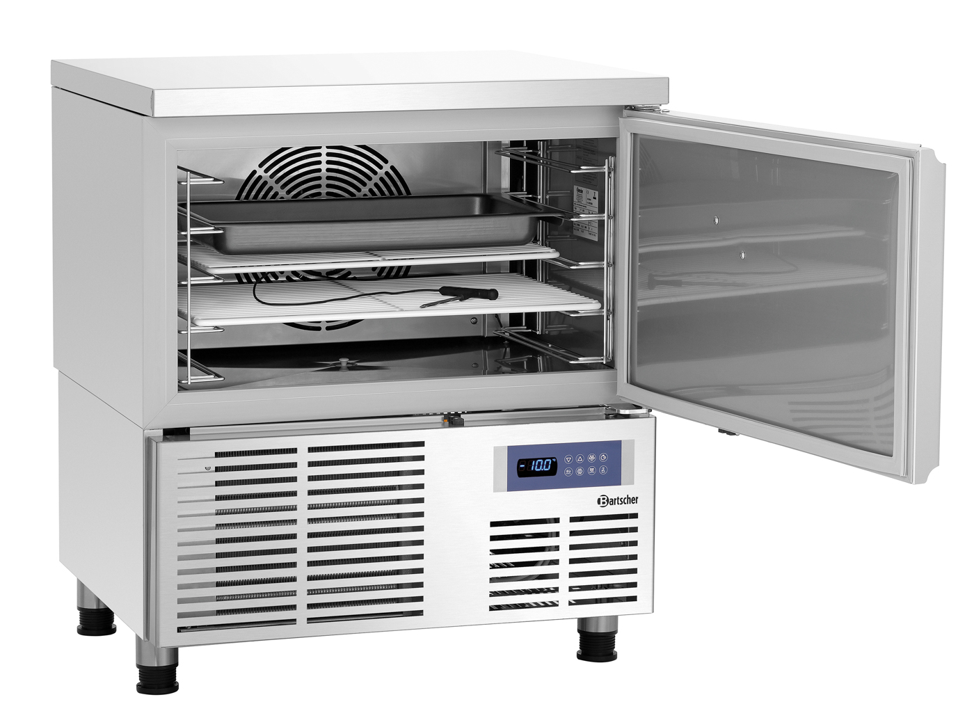 Bartscher Schockfroster AL5, 5x1/1GN |Schnellkühlzyklus: 70 °C bis 3 °C (16 kg in 90Min.) | Maße: 75 x 70 x 85,0 cm. Gewicht: 98 kg