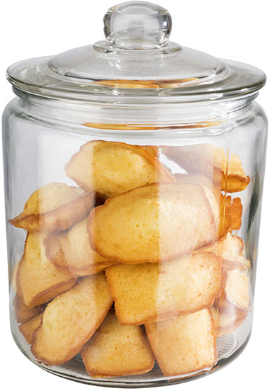 Vorratsglas -CLASSIC- Ø 18 cm, H: 26 cm Glas, Polyethylen 4 Liter inklusive Glasdeckel spülmaschinengeeignet zerbrechlich