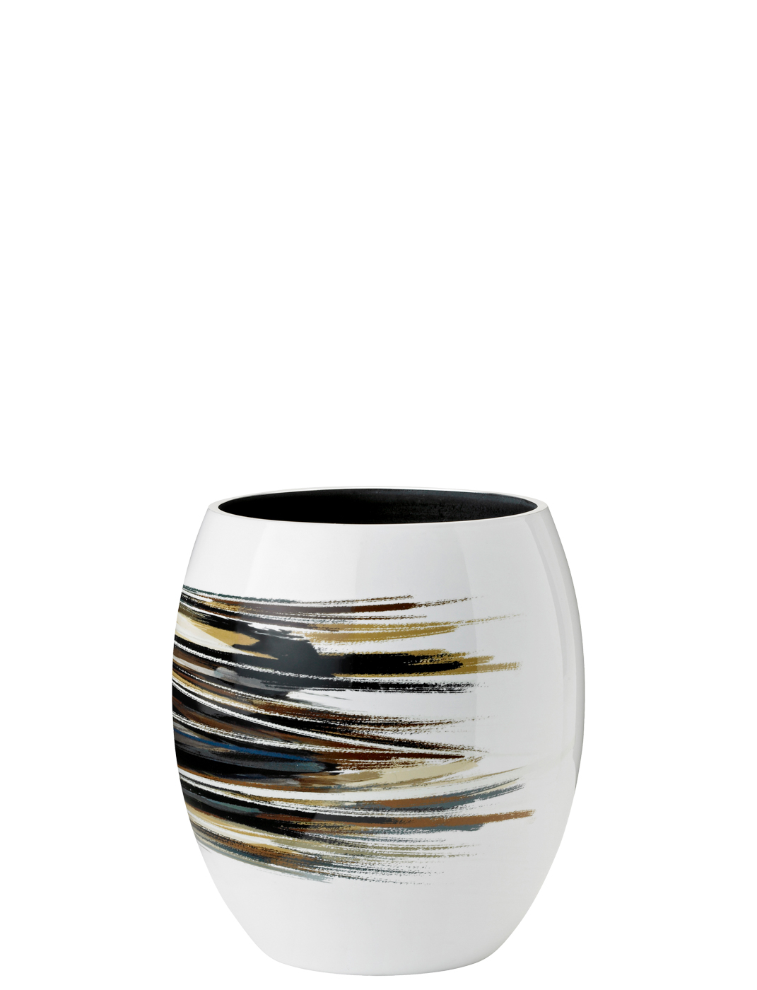 Stockholm Vase H 15.7 cm lignum - Maße: 14,1 x 14,1 x 15,7 cm - von Stelton