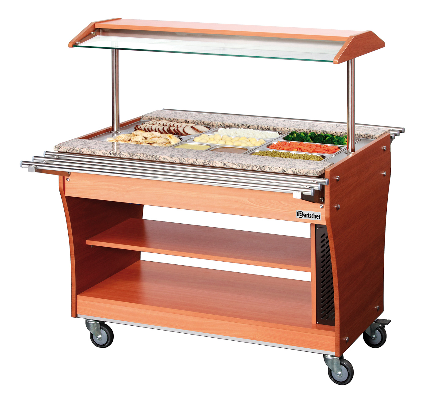 Bartscher Tablettrutsche, 1 Stück, 3x 1/1 GN |Material: Edelstahl | Maße: 118 x 38 x 11,5 cm.Gewicht: 3,1 kg