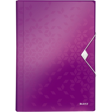 Leitz Fächermappe WOW DIN A4 Polypropylen violett 6 Fächer