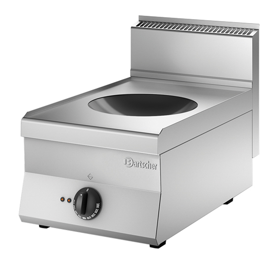 Bartscher Induktionswok 650, B400, 5kW |Geräte-Anschluss: 3 NAC | Maße: 40 x 65 x 29,5 cm.Gewicht: 24,2 kg