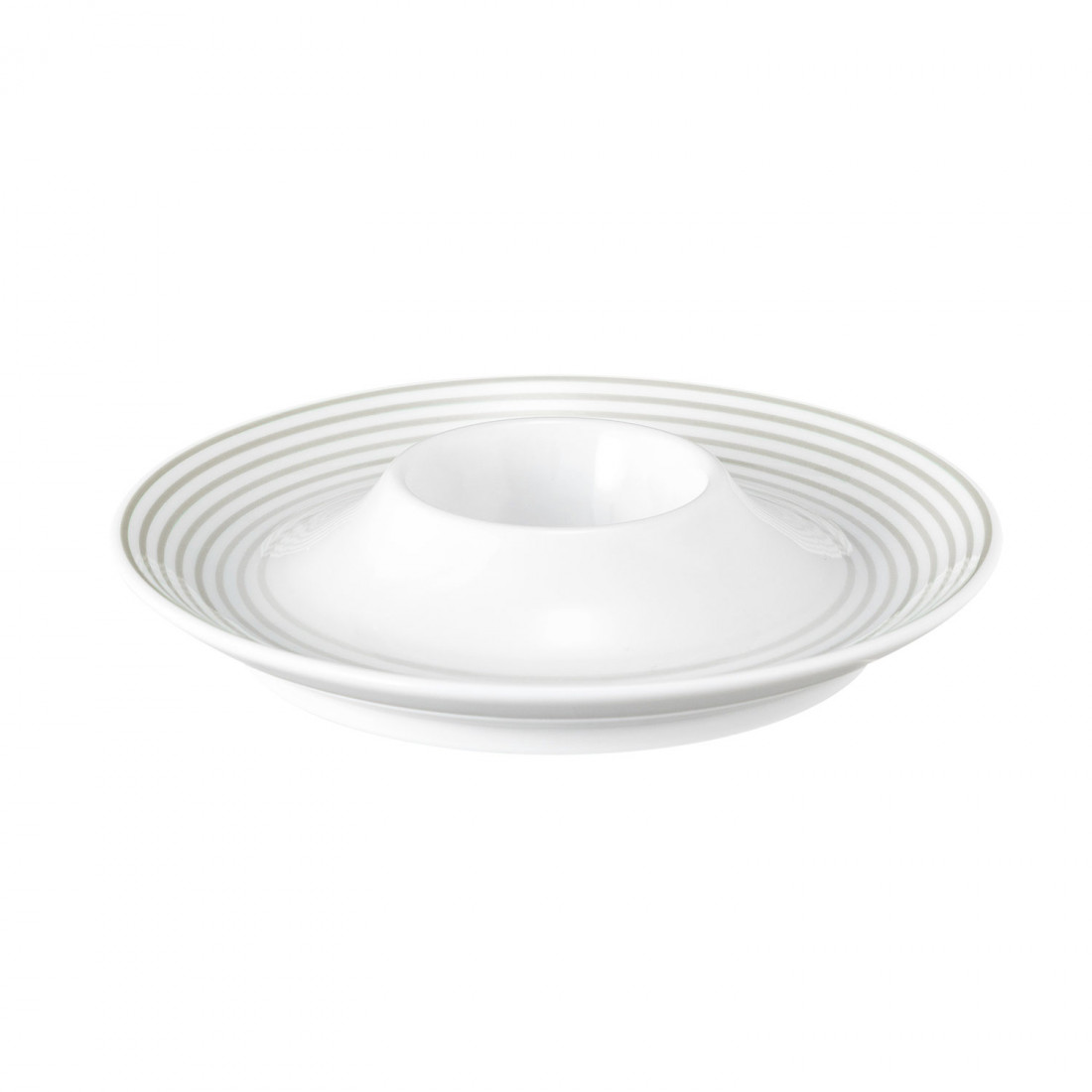 Seltmann Eierbecher mit Ablage (glatt), Form: Blues, Dekor: 57718 Perlgrau