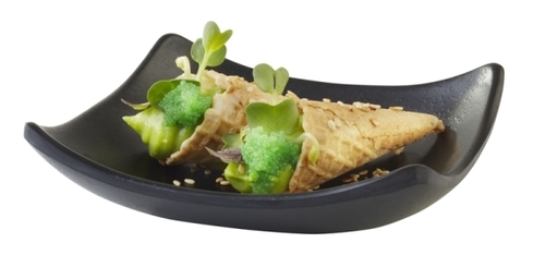 Schale -ZEN- 10,5 x 10,5 cm, H: 3 cm Melamin, weiß, Steinoptik 0,06 Liter spülmaschinengeeignet stapelbar nicht