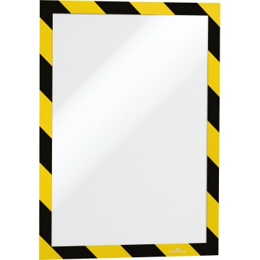 DURABLE Magnetrahmen DURAFRAME® SECURITY DIN A4 PVC gelb/schwarz 2 St./Pack.