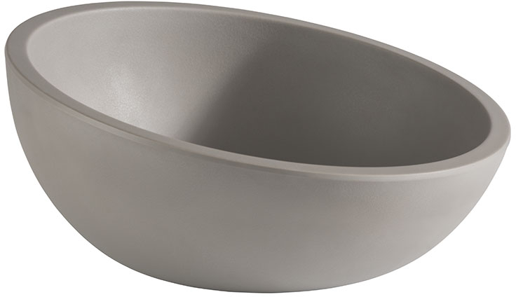 Schale -ELEMENT LOOK- Ø 21,5 cm, H: 5,5 / 9,5 cm Melamin, 0,7 Liter Farbe: Betonoptik mit Antirutsch-Füßchen