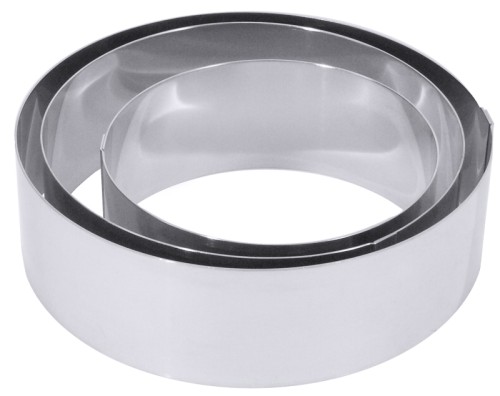 Eistortenring aus Edelstahl, hochglänzend, mit glatt auslaufendem Rand Durchmesser: 12 cm, Höhe: 6 cm