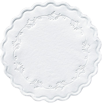 DUNI Glasuntersetzer 9cm, 8lg. weiß 500 Stück