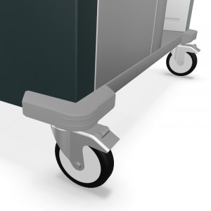 BLANCO Kochstation m. zwei integr. Induktionskochf. (4 Kochzonen), m. Galerie u. elektrostatischer, Filter. ION TEC, fahrbar,