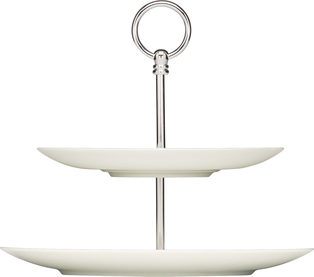 BAUSCHER purity coup Etagere Teller flach coup 2-fach